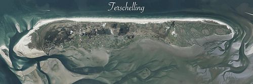 Panorama Luchtfoto van Terschelling