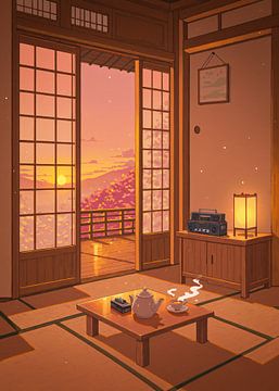 Anime Cozy Room Cherry Blossom Lofi by Ruzerin