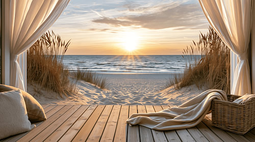 Sunset over the quiet dune