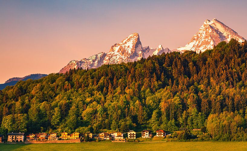 Ochtendlicht in het Berchtesgadener land, Beieren, Duitsland van Henk Meijer Photography