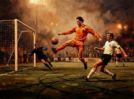 Das legendäre Gemälde des Siegtreffers aus dem Spiel Niederlande gegen Deutschland von 1988