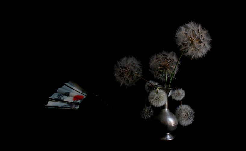 still life dandelions with fan by Ard Edsjin