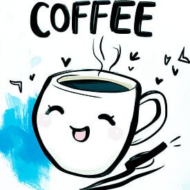 Le café me rend heureux sur Karina Brouwer