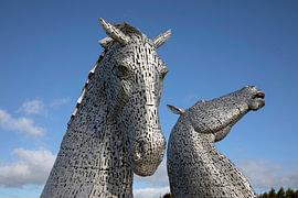 The Kelpies, The Helix Ecopark, Falkirk, Schotland, Verenigd Koninkrijk  van Arch White