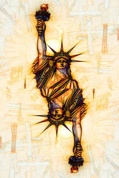 Jeu de cartes Statue de la Liberté, design spécial