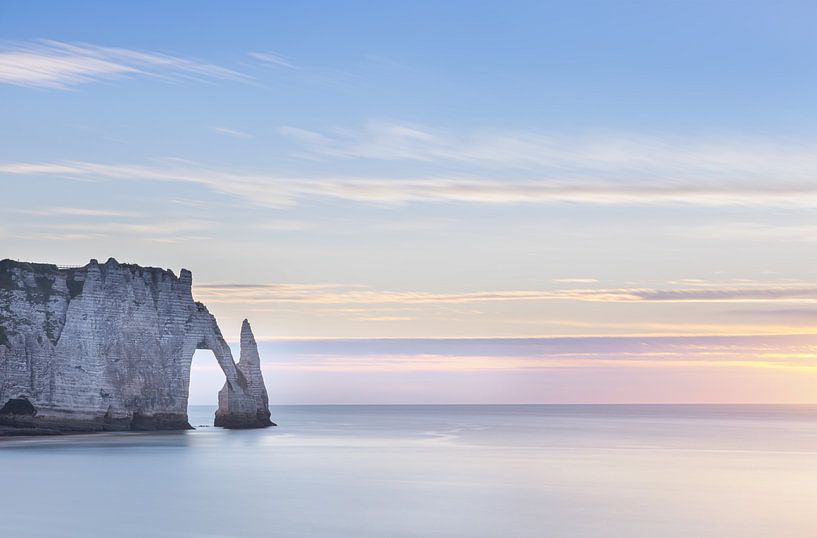 Zonsondergang in Etretat, Frankrijk van Adelheid Smitt