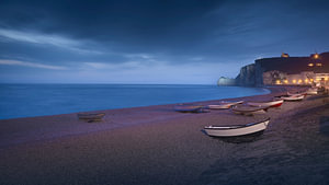 Die Boote von Etretat