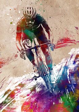 Wielersport kunst #wielrennen #sport #fiets van JBJart Justyna Jaszke