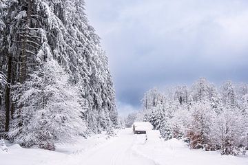 Landscape in winter in Thuringian Forest near Schmied by Rico Ködder