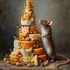 La souris et l'arbre à fromage - Nature morte humoristique dans un style classique sur But First Framing