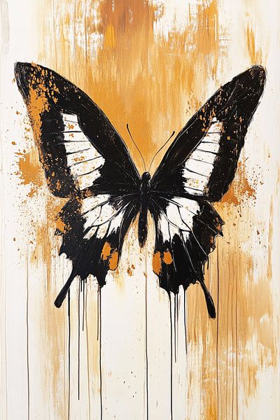 Abstracte vlinder op canvas van Imperial Art House