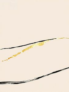 Schwarz mit goldenen Linien