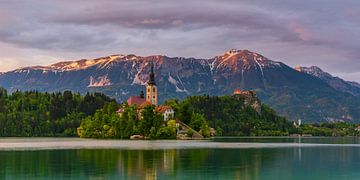 Sunset at Lake Bled