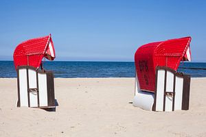 Chaises de plage, plage, Koserow, île d'Usedom, Allemagne sur Torsten Krüger