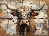 Fragments of Oblivion - Scottish Highlander in Watercolour by Eva Lee thumbnail