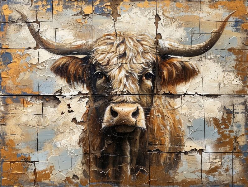 Fragments of Oblivion - Scottish Highlander in Watercolour by Eva Lee