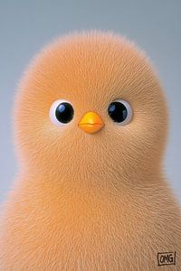 Peinture de poussin | Fluffy Gaze