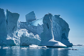 Backlit iceberg art by Frank's Awesome Travels