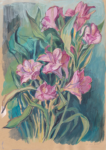 Levendige roze bloemen