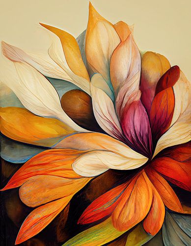 Abstracte flora vormen