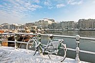 Snowy Amsterdam on the Amstel in the Netherlands by Eye on You thumbnail