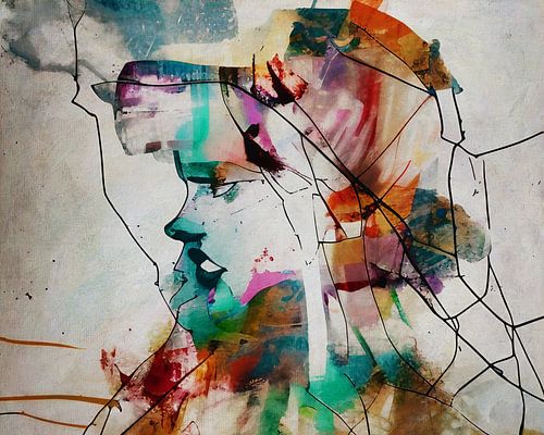 Abstracte portretstudie van Anna