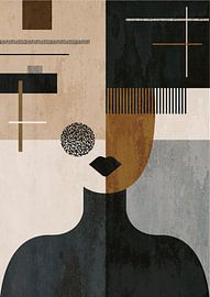 Abstract portret (Gezien bij vtwonen) van Mirjam Duizendstra