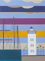 Lighthouse and retaining wall