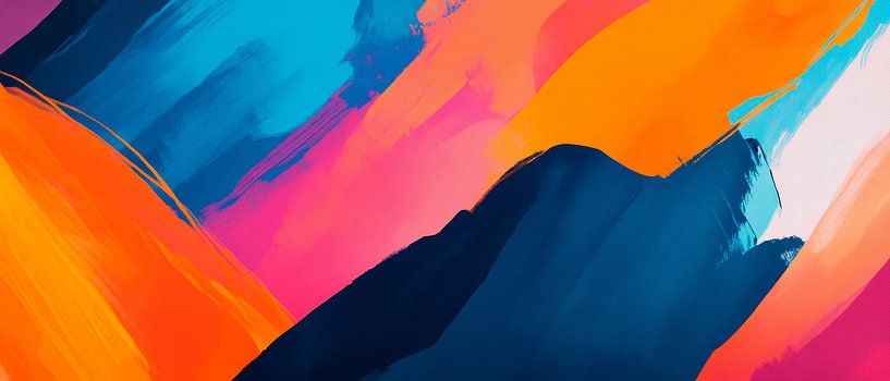 Colourful abstract painting - Energetic by Poster Art Shop