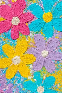 floral impasto painting
