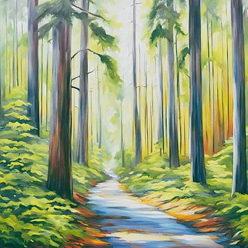 Bos Avontuur Schilderij van ComfortQ