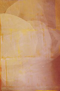Bunte abstrakte Malerei modern in Schattierungen von Gelb und Rot