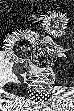 Sunflowers - Van Gogh Style by Cats & Dotz