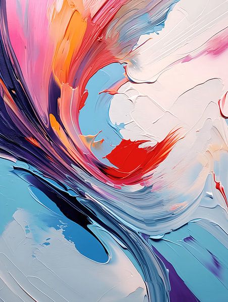 Abstraktes Flüssiges Gesicht | Acryl von ColorWorldwide