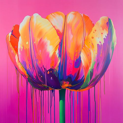 Abstracte tulp kleurrijk en modern