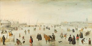 Een scene op het ijs, Hendrik Avercamp