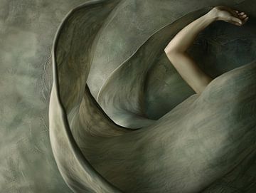 fantasy portrait woman with flowers by Egon Zitter