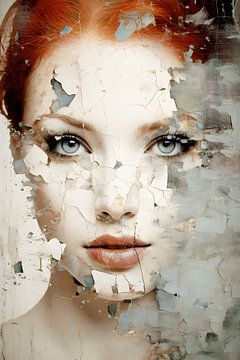 Fading Splendor: The Ephemeral Beauty of a Redheaded Muse by PixelMint.