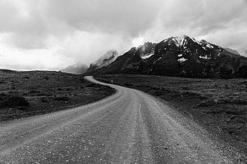 Weg in Torres del Paine Nationaal Park van Shanti Hesse
