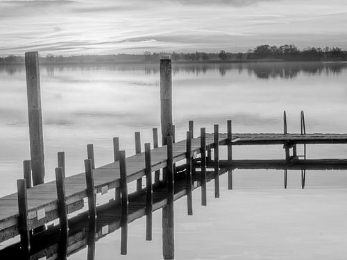 zwem steiger in het meer