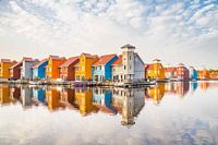 Stadsgezicht Reitdiep Groningen, Nederland