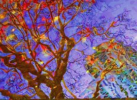 Urban Painting 123 - Paars by MoArt (Maurice Heuts)