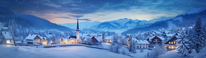 Blaue Winterlandschaft