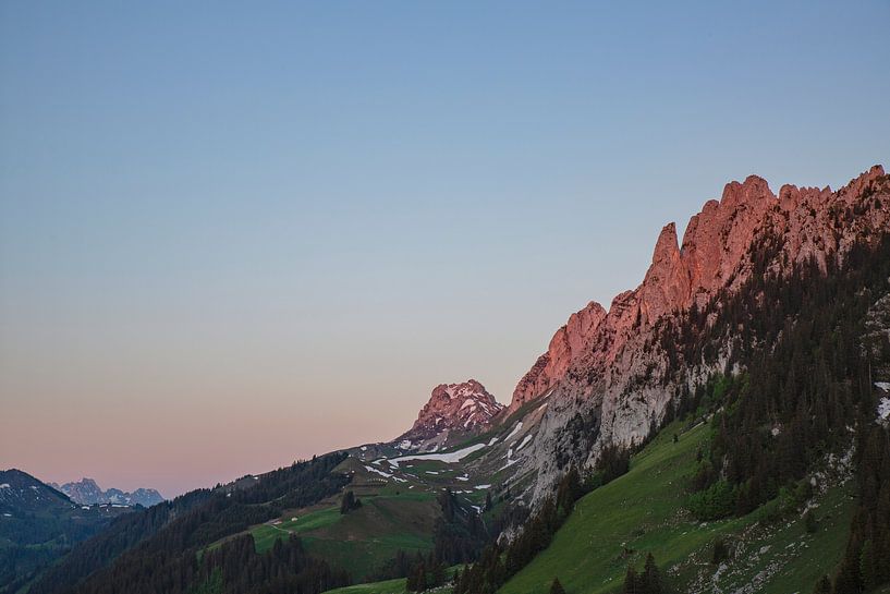 Alpenglühen an der Gastlosenkette von Martin Steiner