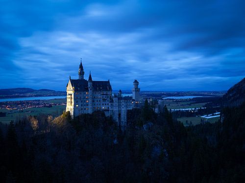 Neuschwanstein nach Sonnenuntergang