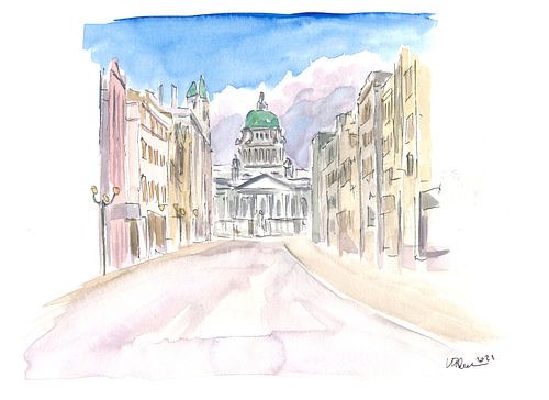 Belfast Northern Ireland street scene in Ulster