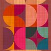 Scandinavische abstractie - Zonnige tuin Mid-Century Modern Vintage van Mad Dog Art