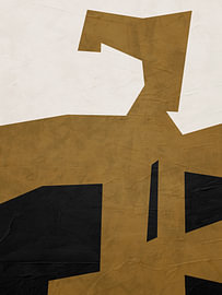 Abstract, organic-geometric modern art in earth tones by Online Arts