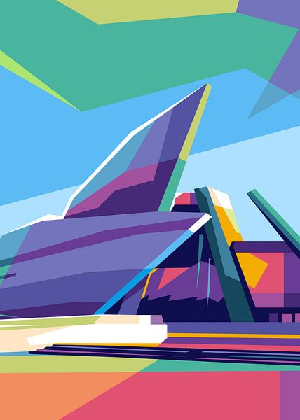 Astana Gebäude Popart von Rizky Dwi Aprianda