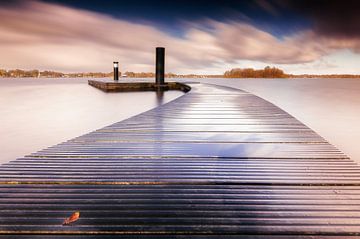 Jetty at Paterswold Lake after sunrise